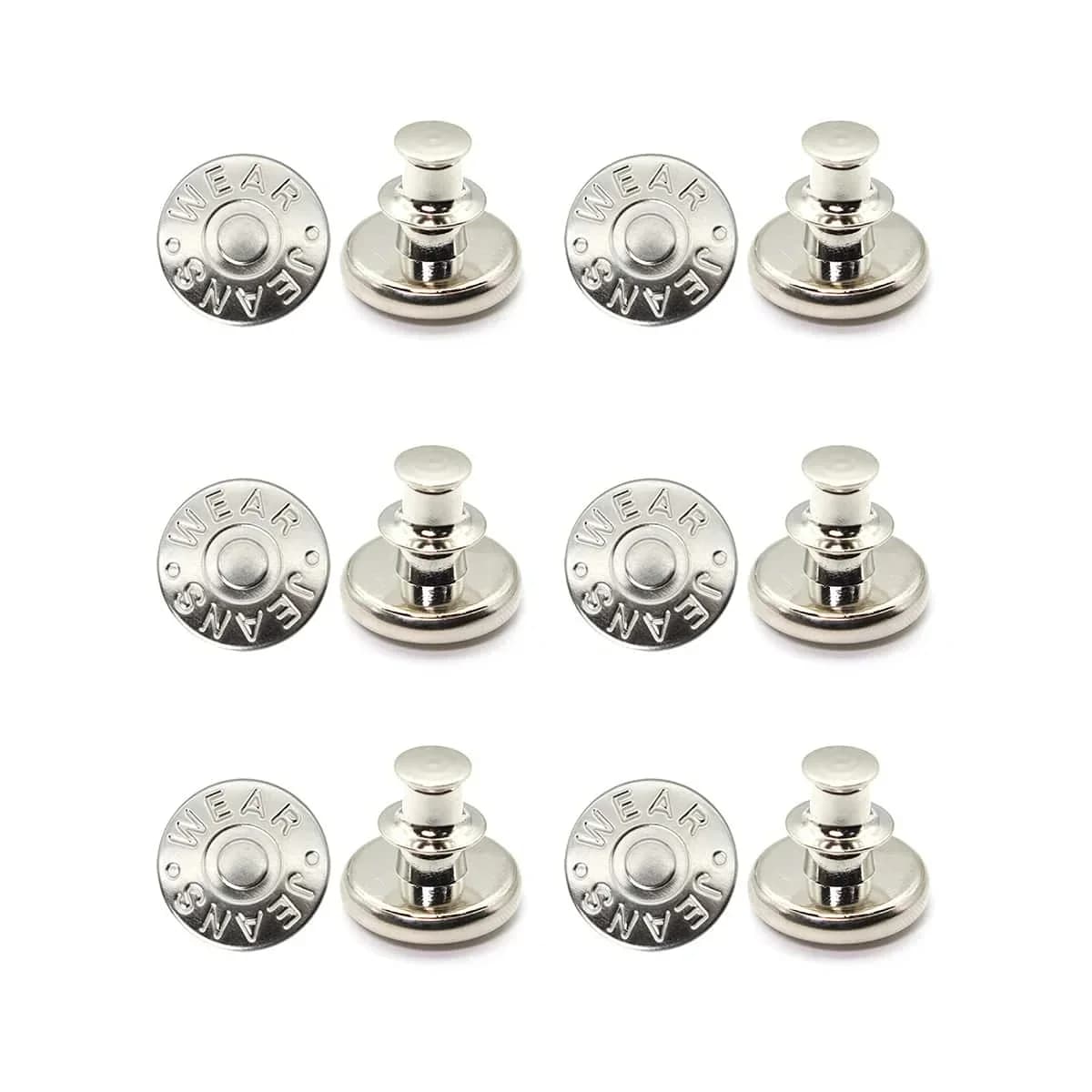 GracePure Sew-Free Vintage Metal I-Buttons Adjustable thumbnail 3