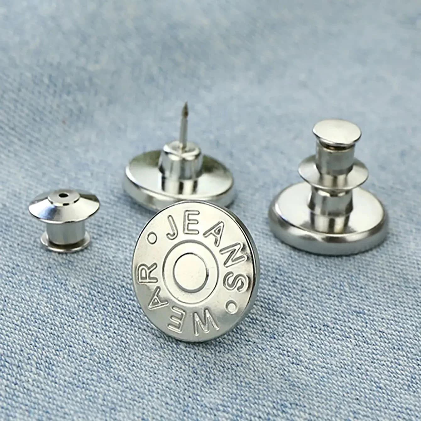 GracePure Sew-Free Vintage Metal I-Buttons Adjustable thumbnail 4